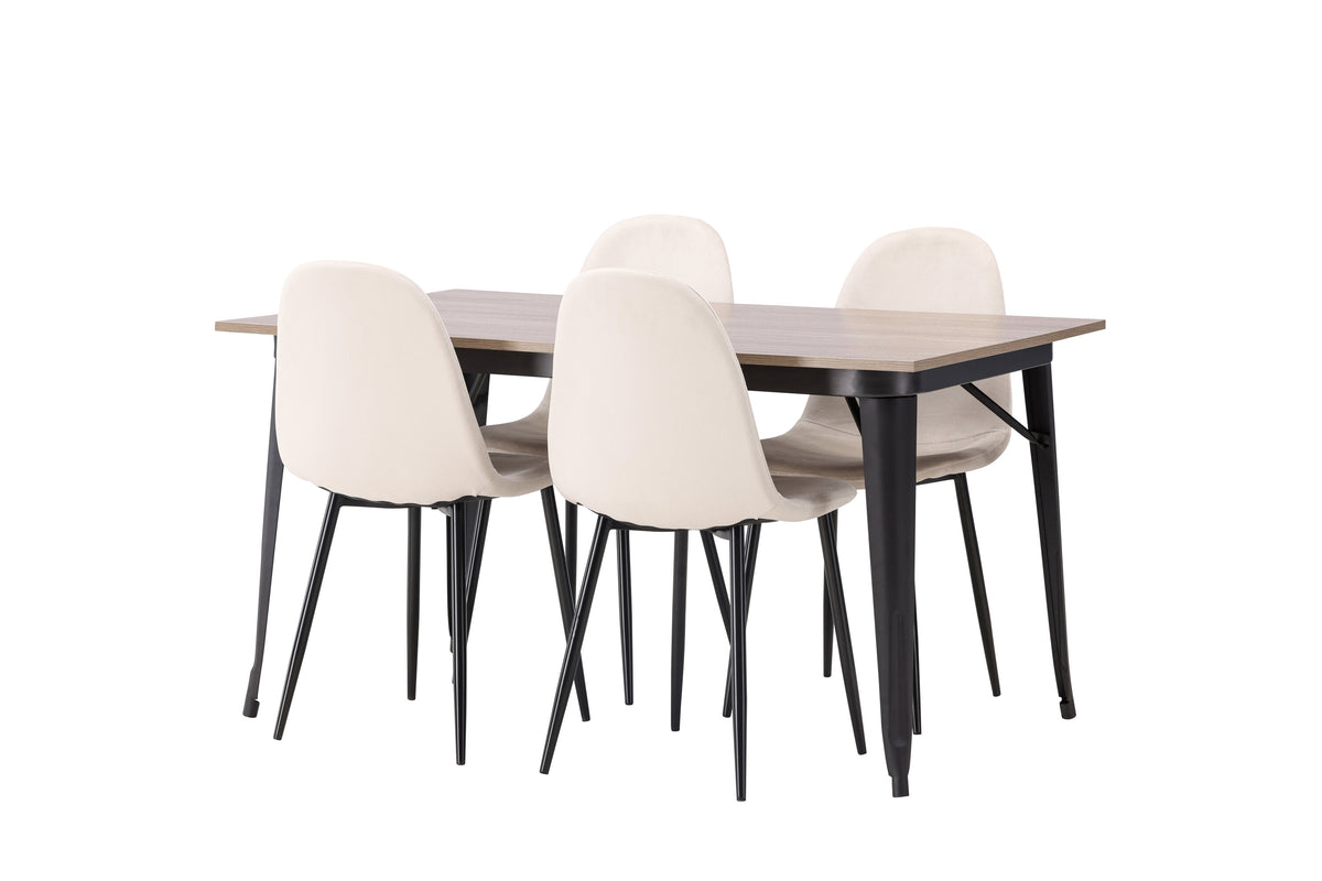 Tempe Matbord med Polar Stolarna – Bord: 75x140x80 Stol: 53,3x88x42,5