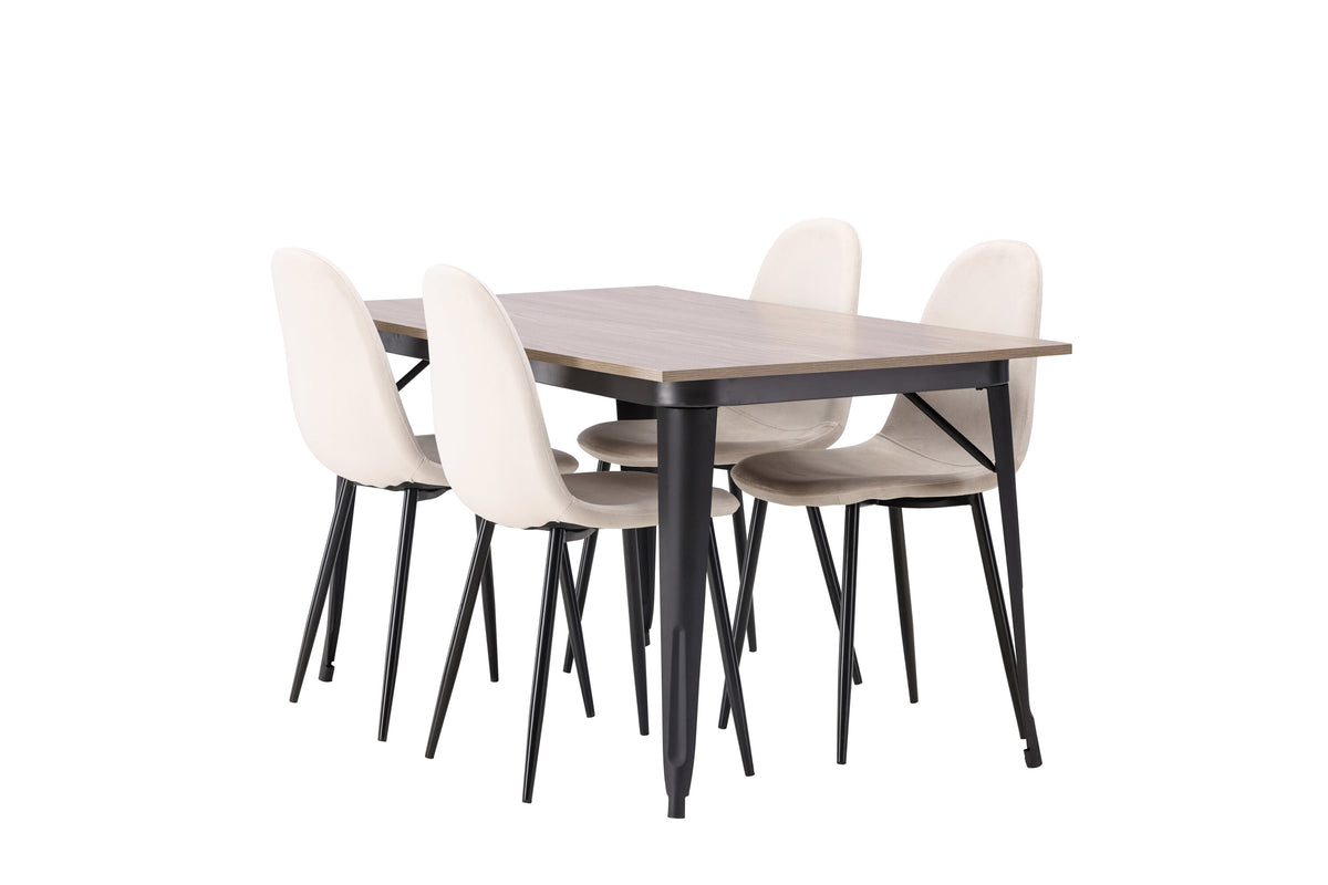 Tempe Matbord med Polar Stolarna – Bord: 75x140x80 Stol: 53,3x88x42,5