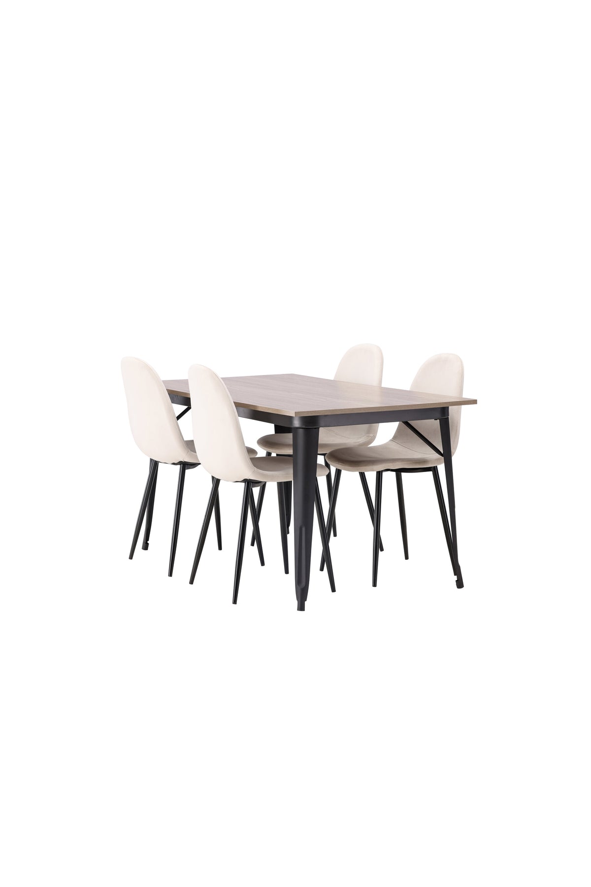 Tempe Matbord med Polar Stolarna – Bord: 75x140x80 Stol: 53,3x88x42,5