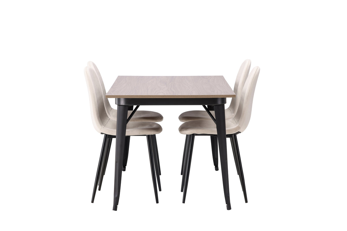 Tempe Matbord med Polar Stolarna – Bord: 75x140x80 Stol: 53,3x88x42,5