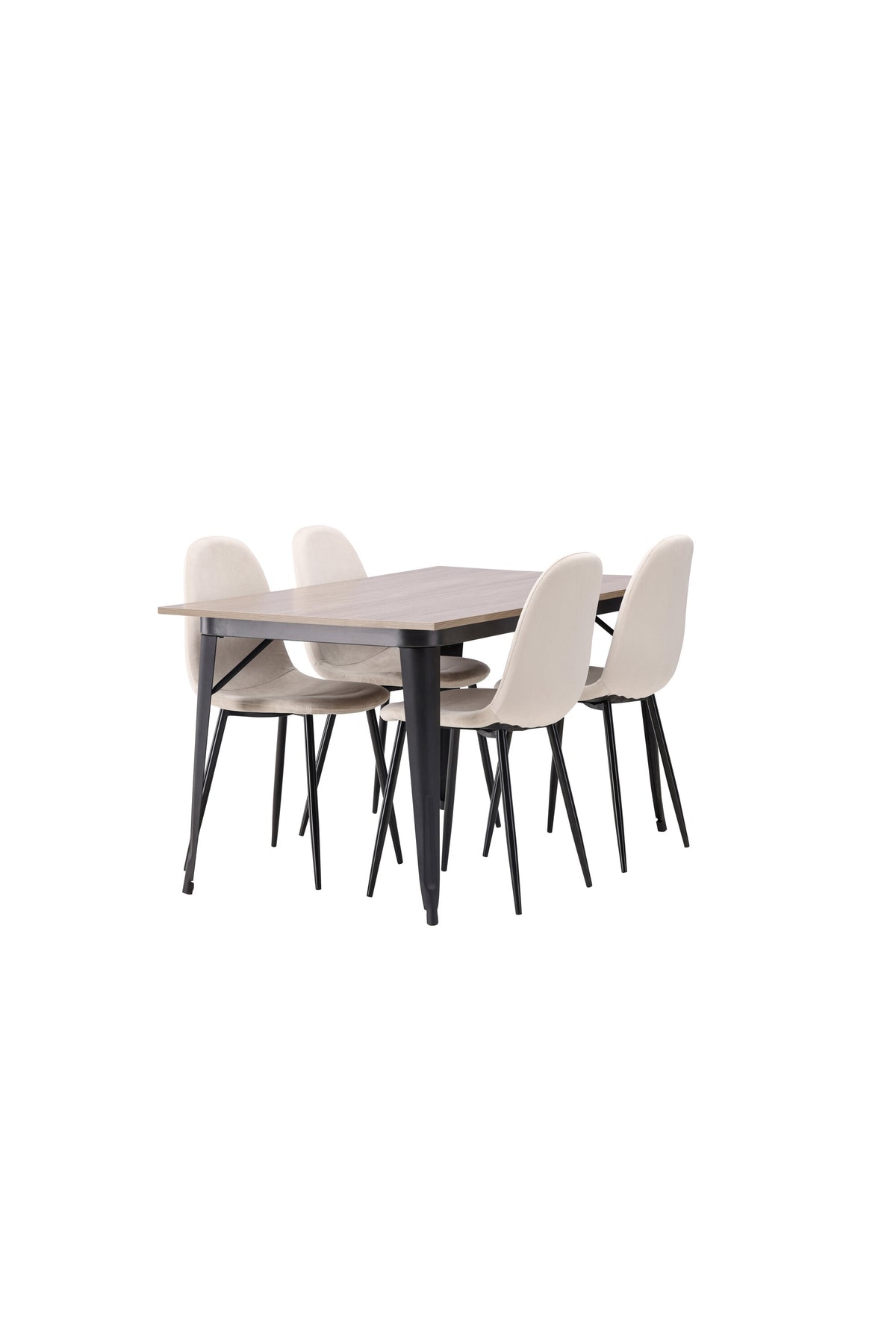 Tempe Matbord med Polar Stolarna – Bord: 75x140x80 Stol: 53,3x88x42,5