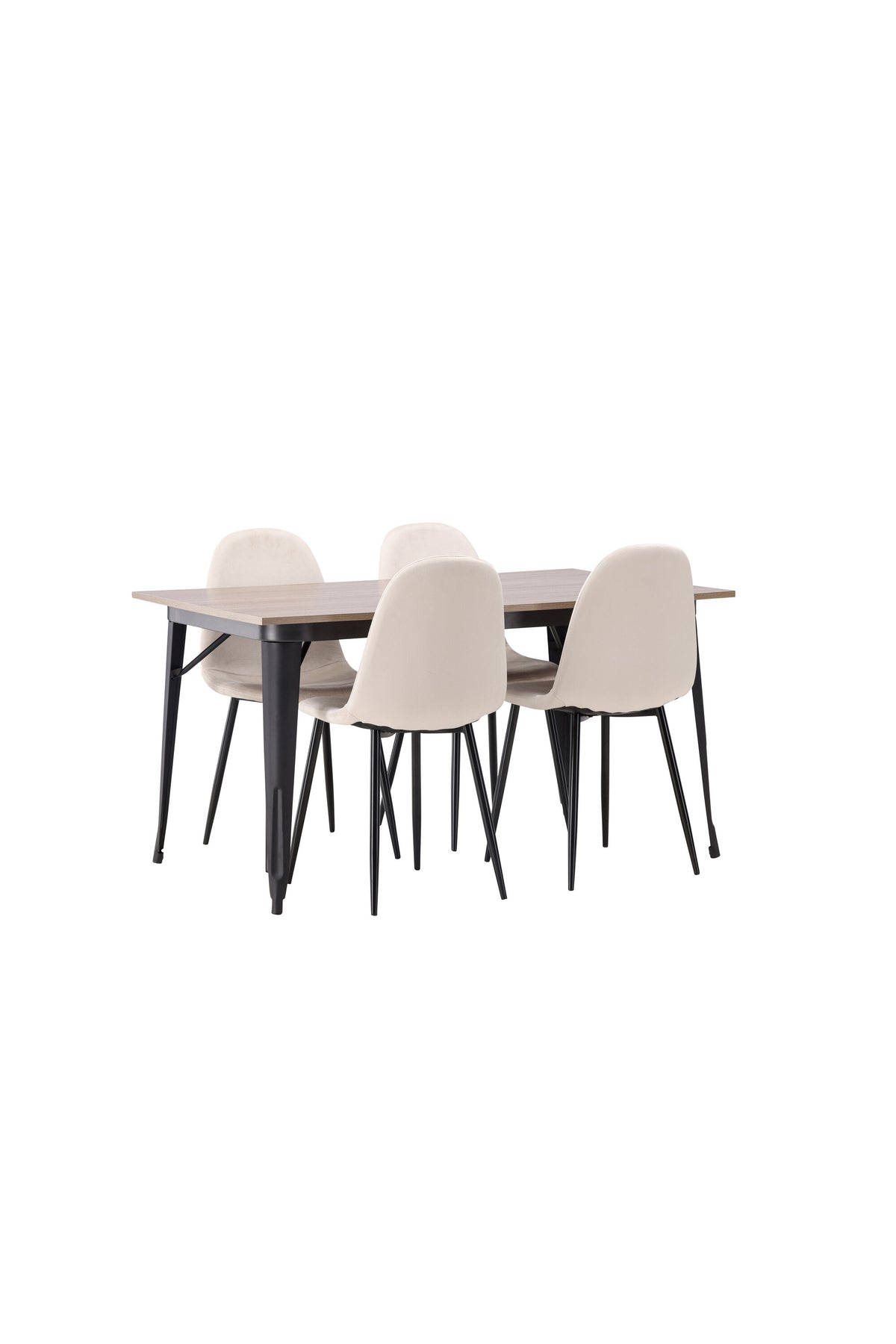 Tempe Matbord med Polar Stolarna – Bord: 75x140x80 Stol: 53,3x88x42,5