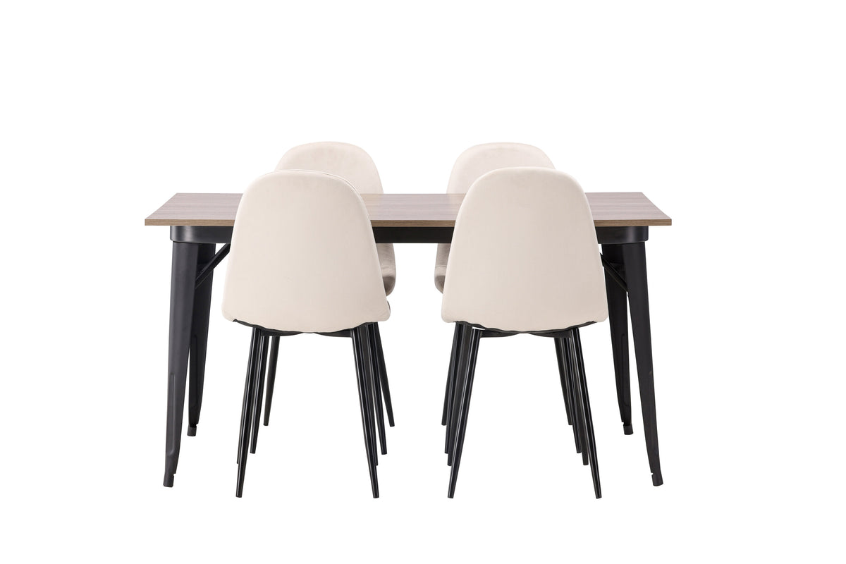 Tempe Matbord med Polar Stolarna – Bord: 75x140x80 Stol: 53,3x88x42,5