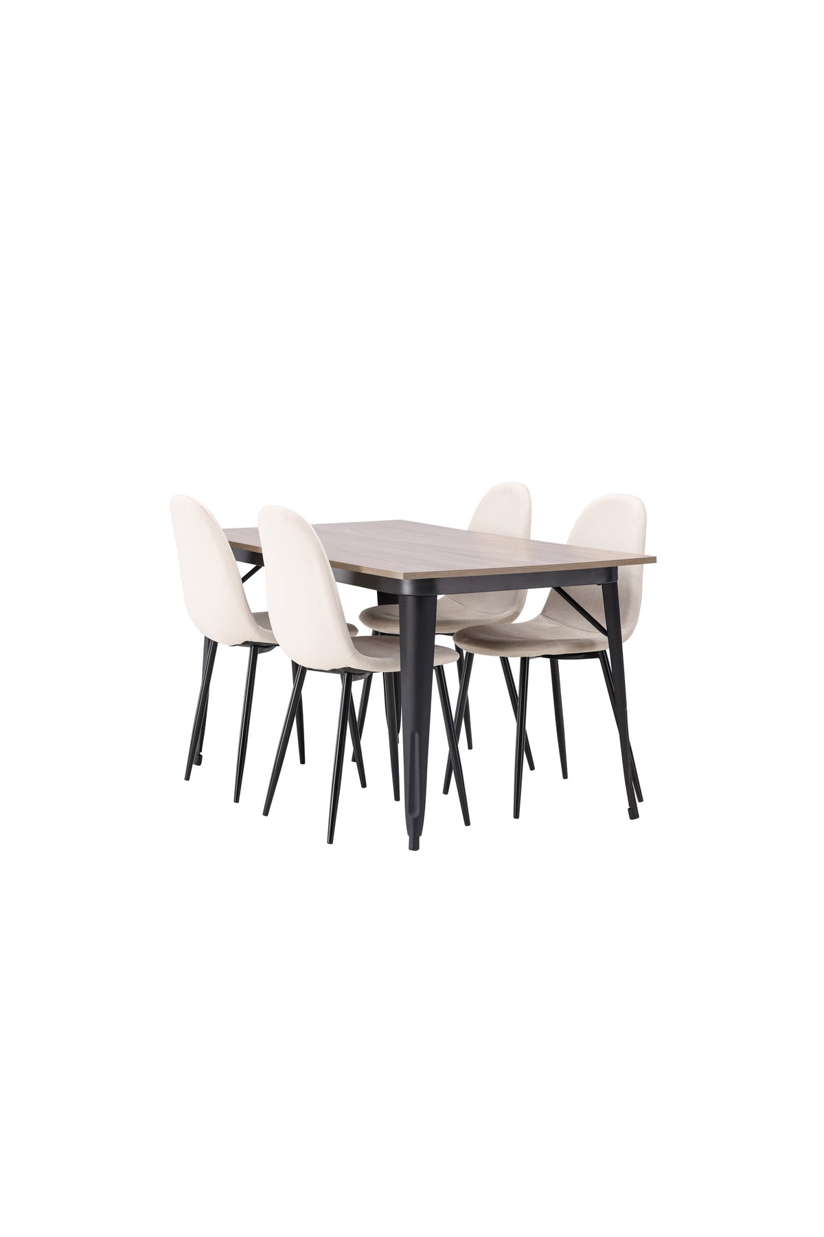 Tempe Matbord med Polar Stolarna – Bord: 75x140x80 Stol: 53,3x88x42,5