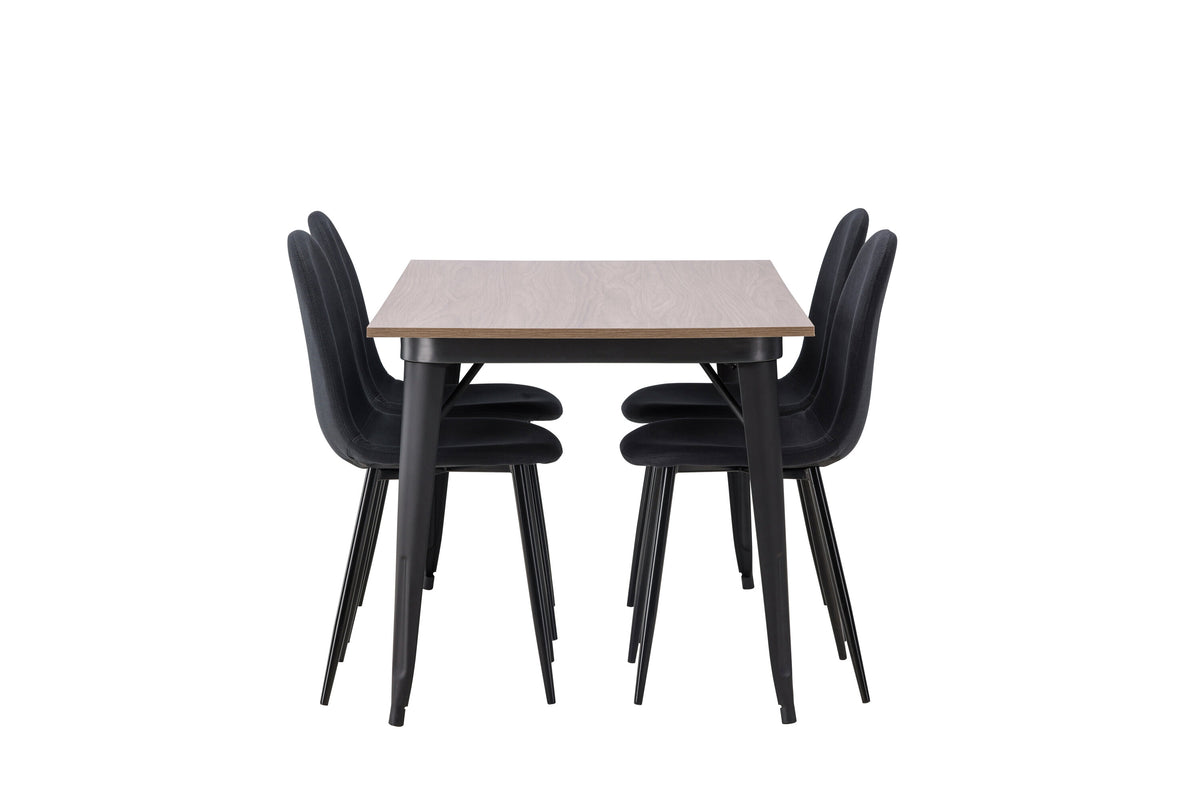 Tempe Matbord med Polar Stolarna – Bord: 75x140x80 Stol: 53x87x44