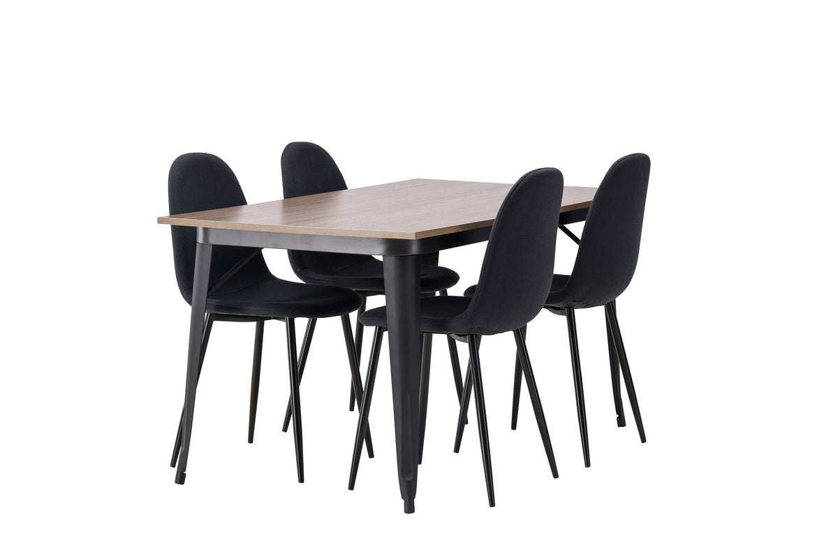 Tempe Matbord med Polar Stolarna – Bord: 75x140x80 Stol: 53x87x44