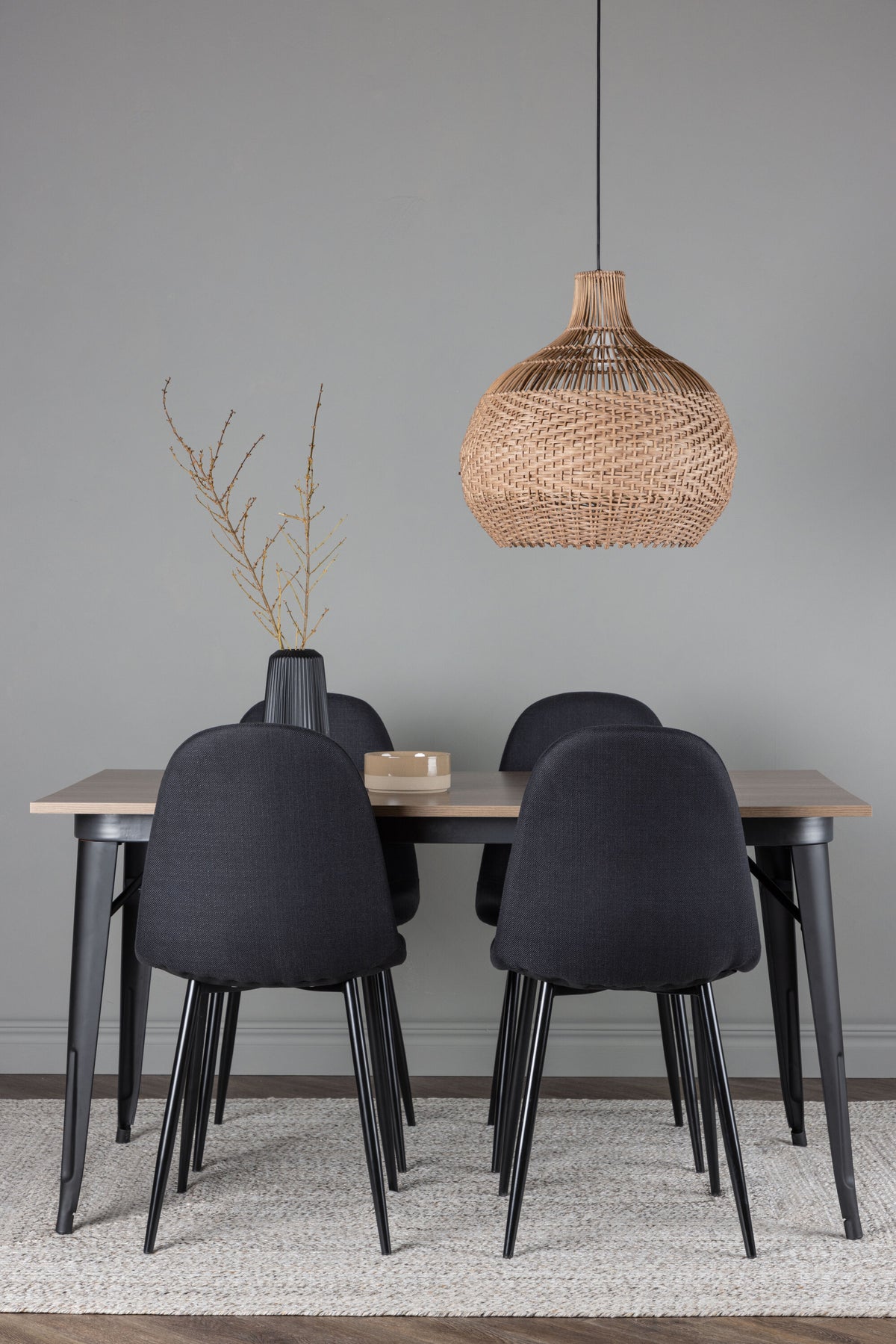 Tempe Matbord med Polar Stolarna – Bord: 75x140x80 Stol: 53x87x44
