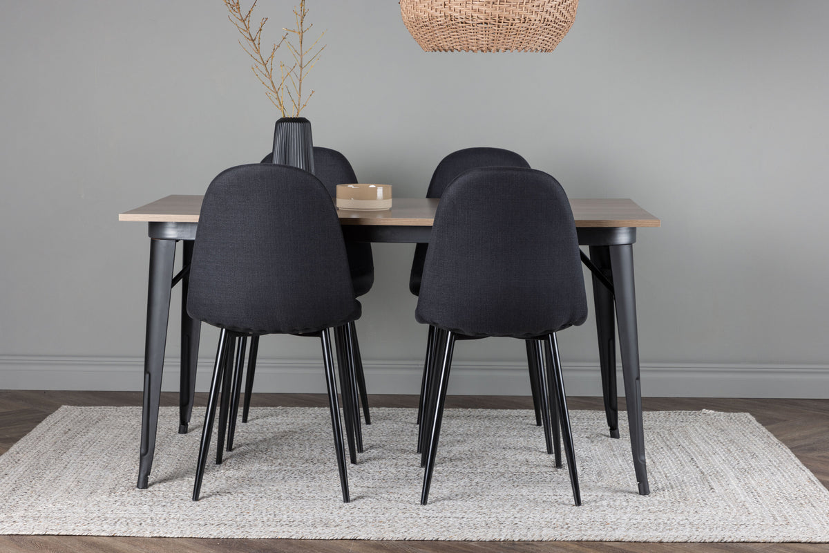 Tempe Matbord med Polar Stolarna – Bord: 75x140x80 Stol: 53x87x44