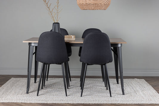 Tempe Matbord med Polar Stolarna – Bord: 75x140x80 Stol: 53x87x44