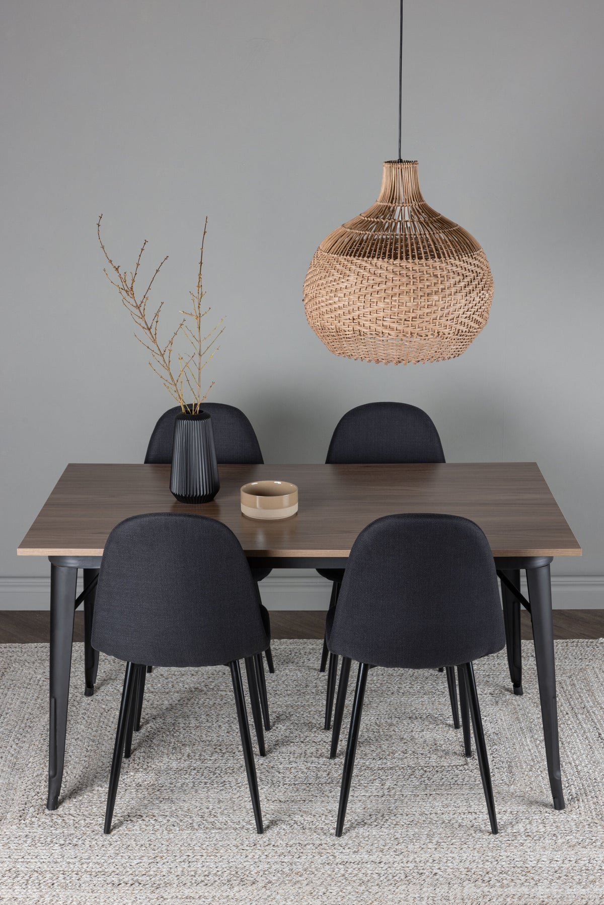 Tempe Matbord med Polar Stolarna – Bord: 75x140x80 Stol: 53x87x44