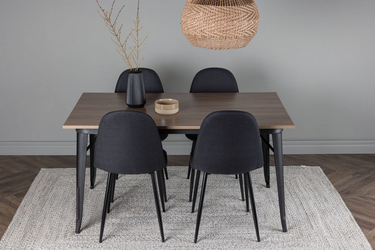 Tempe Matbord med Polar Stolarna – Bord: 75x140x80 Stol: 53x87x44