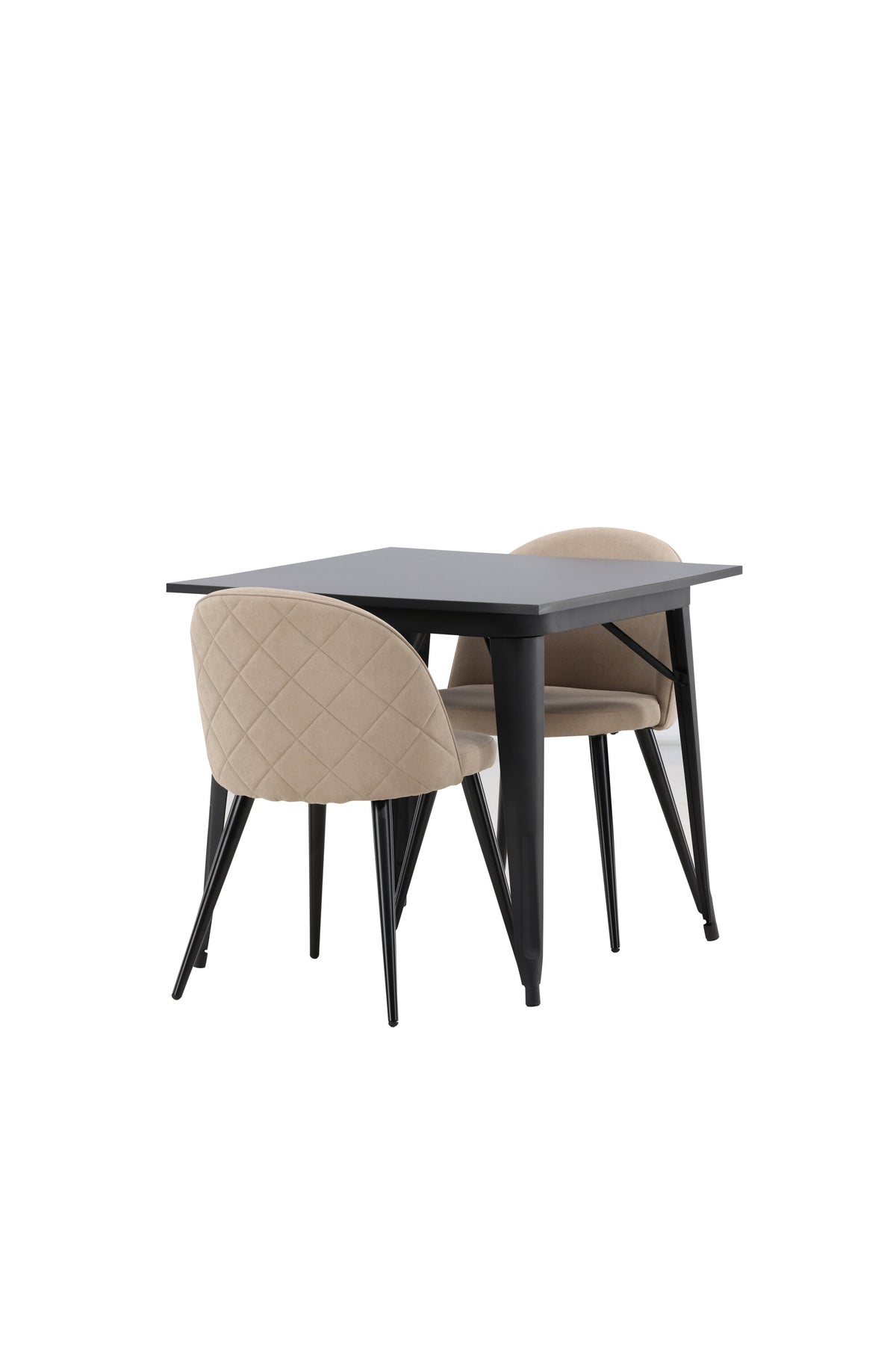 Tempe Matbord med Velvet Stolarna – Bord: 75x80x80 Stol: 57x76,5x50