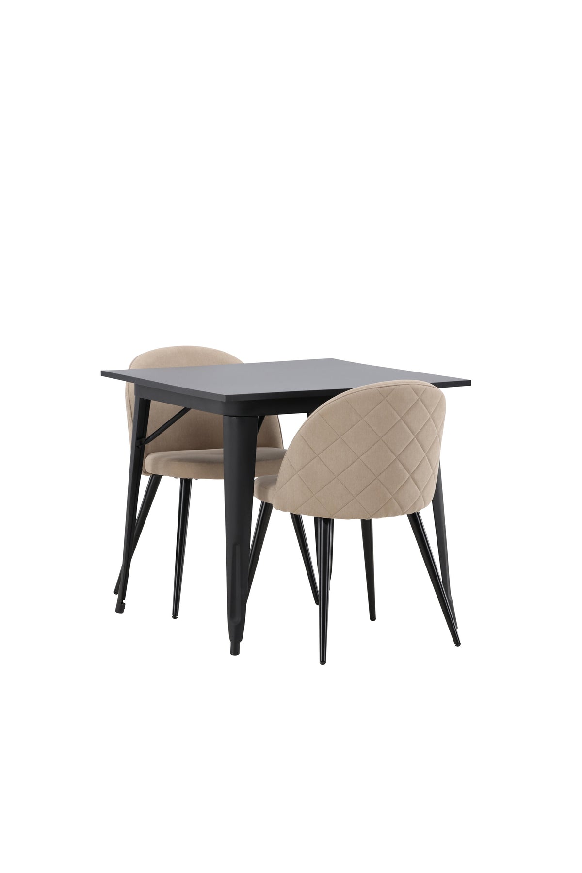 Tempe Matbord med Velvet Stolarna – Bord: 75x80x80 Stol: 57x76,5x50