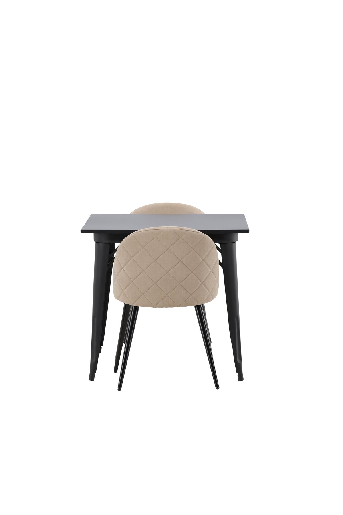 Tempe Matbord med Velvet Stolarna – Bord: 75x80x80 Stol: 57x76,5x50