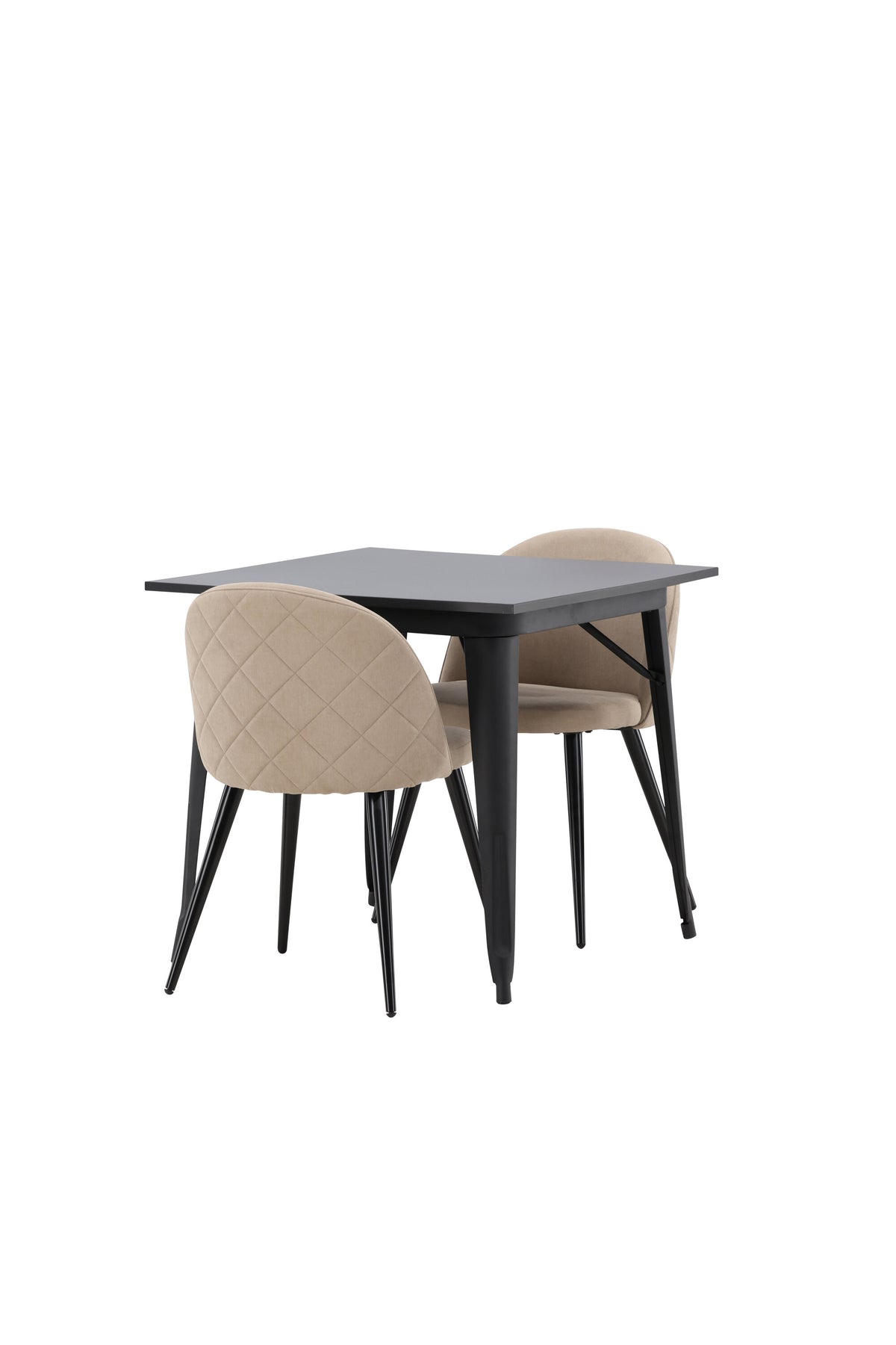 Tempe Matbord med Velvet Stolarna – Bord: 75x80x80 Stol: 57x76,5x50