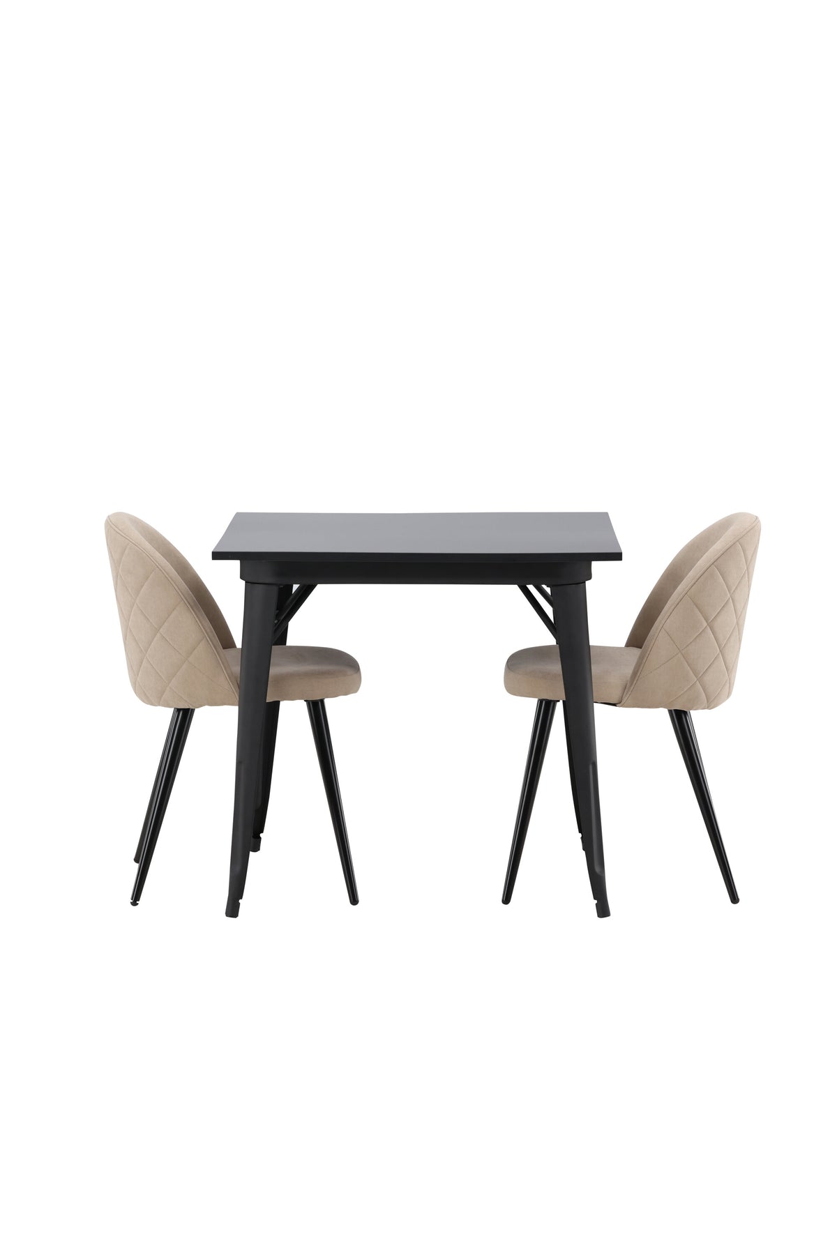Tempe Matbord med Velvet Stolarna – Bord: 75x80x80 Stol: 57x76,5x50
