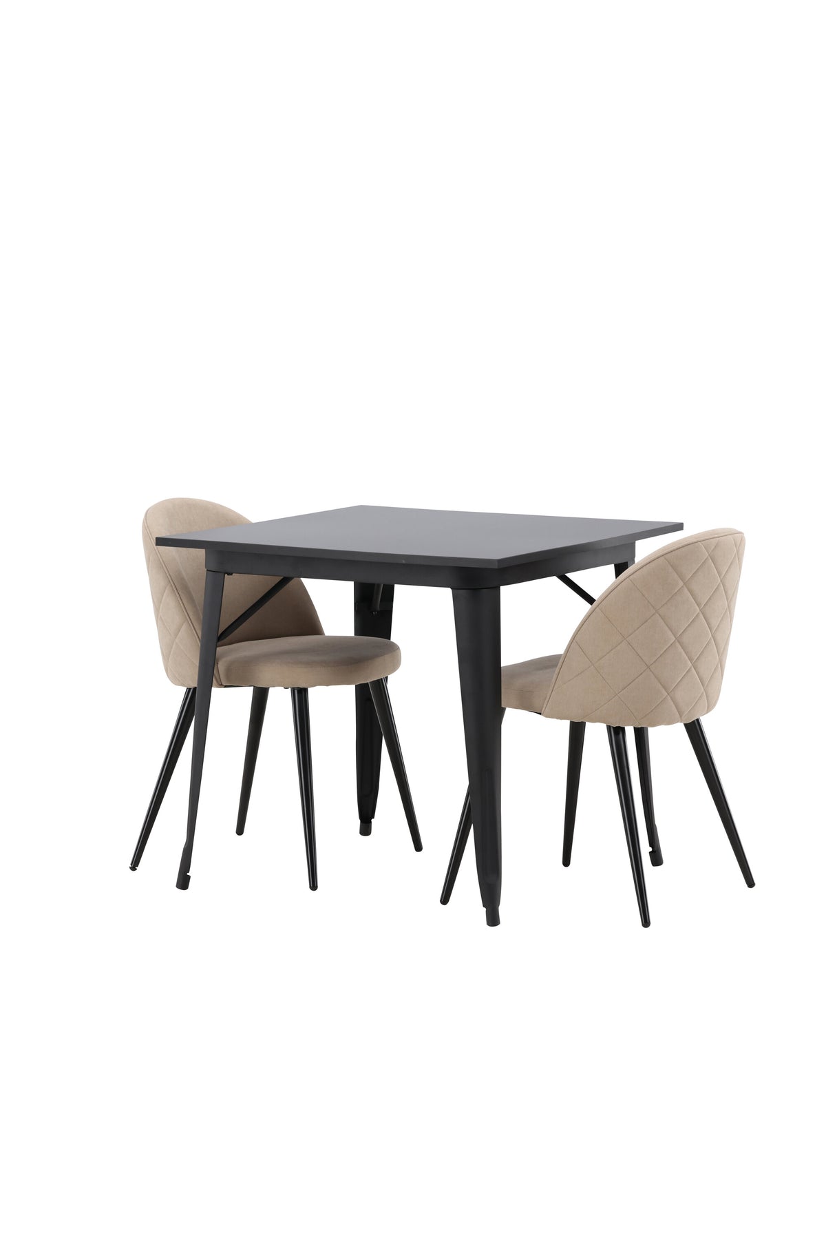 Tempe Matbord med Velvet Stolarna – Bord: 75x80x80 Stol: 57x76,5x50