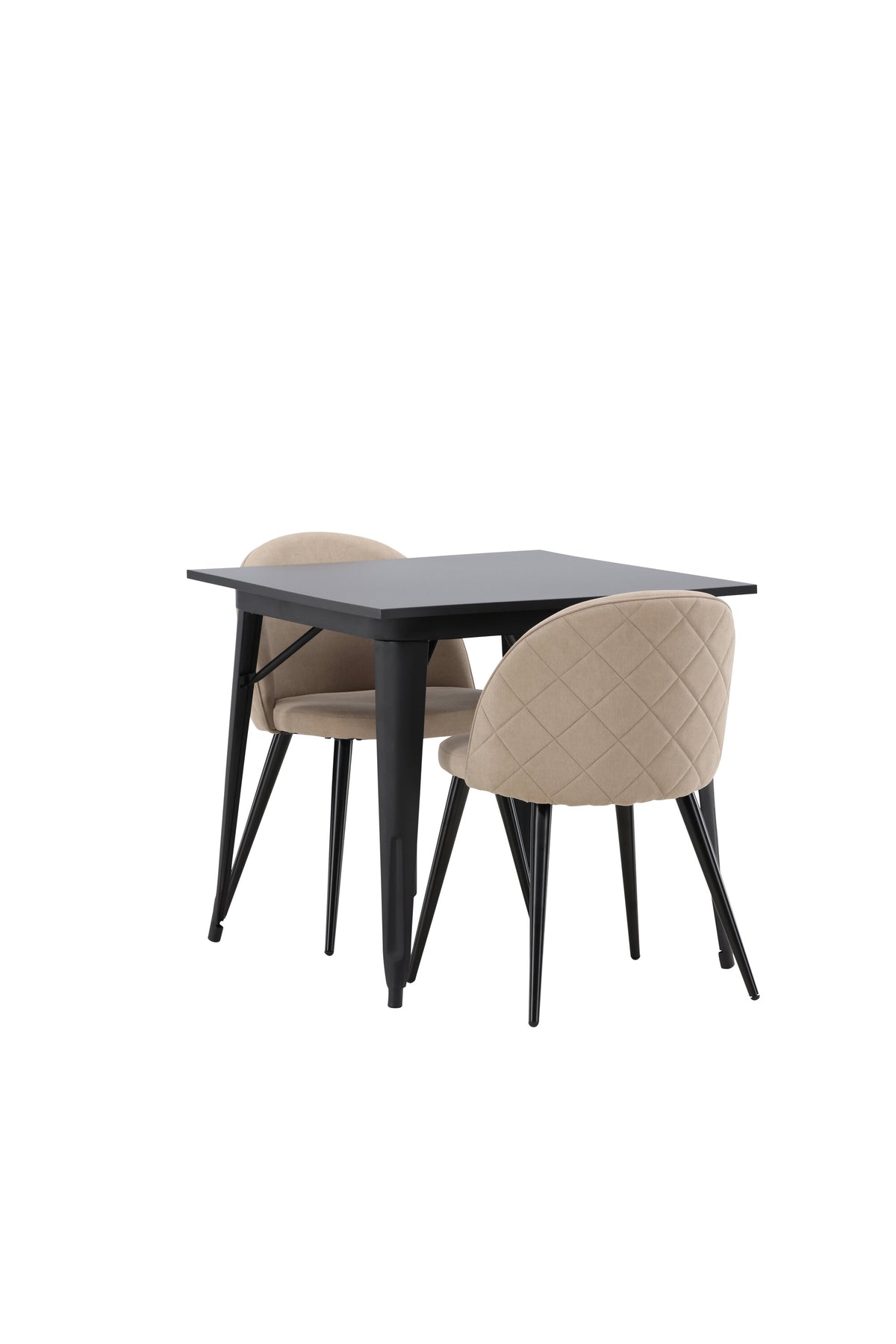 Tempe Matbord med Velvet Stolarna – Bord: 75x80x80 Stol: 57x76,5x50