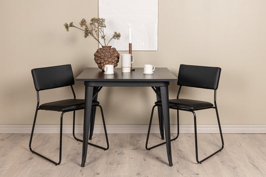 Tempe Matbord med Kenth Stolarna – Bord: 75x80x80 Stol: 52x76x40