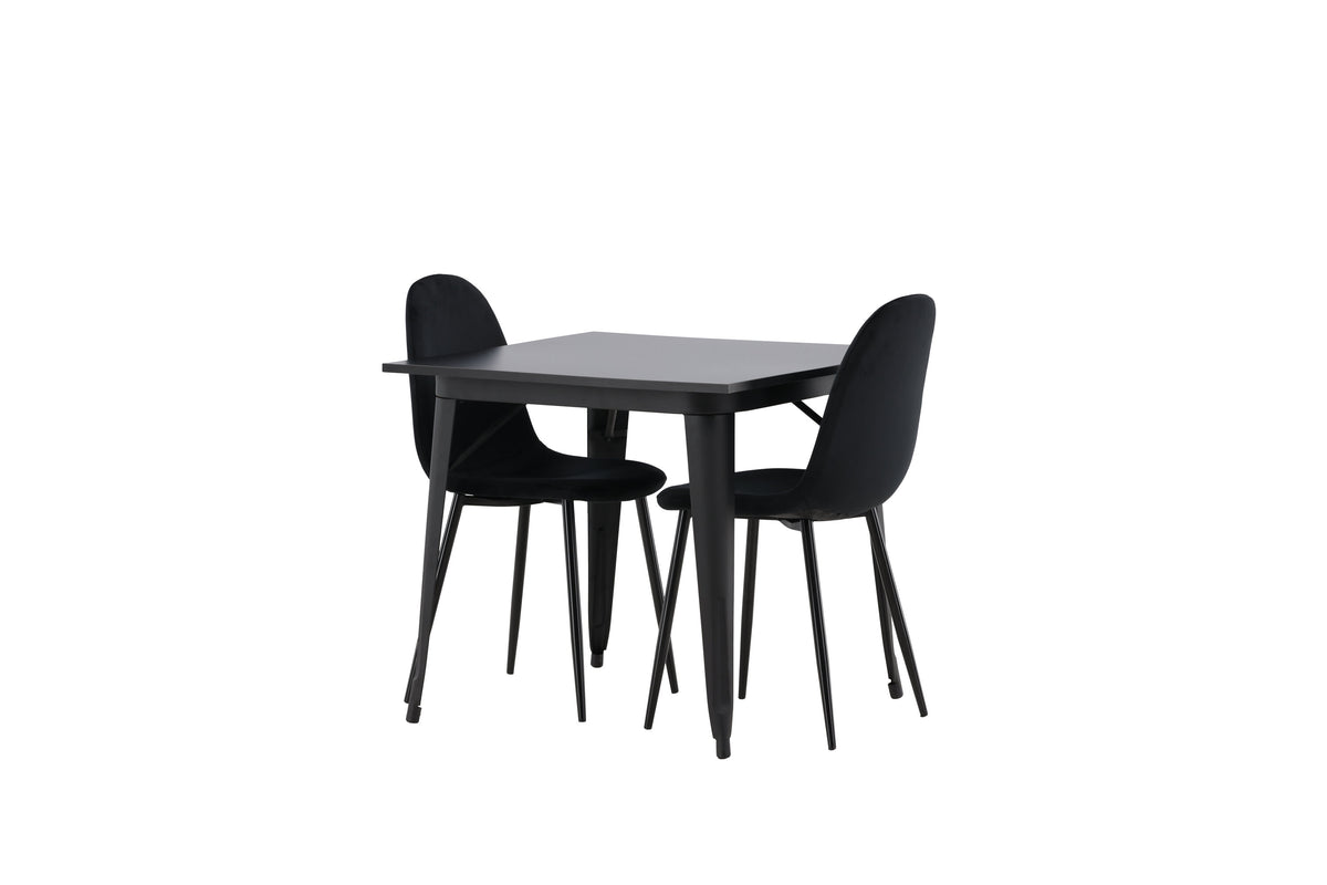 Tempe Matbord med Polar Stolarna – Bord: 75x80x80 Stol: 53,3x88x44