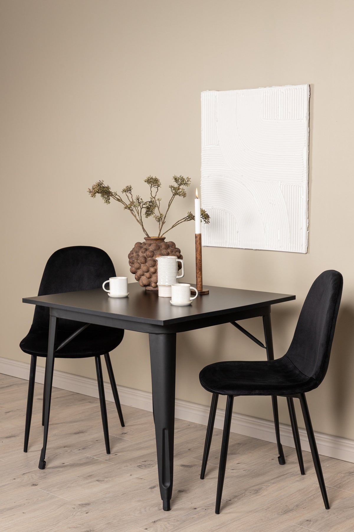 Tempe Matbord med Polar Stolarna – Bord: 75x80x80 Stol: 53,3x88x44