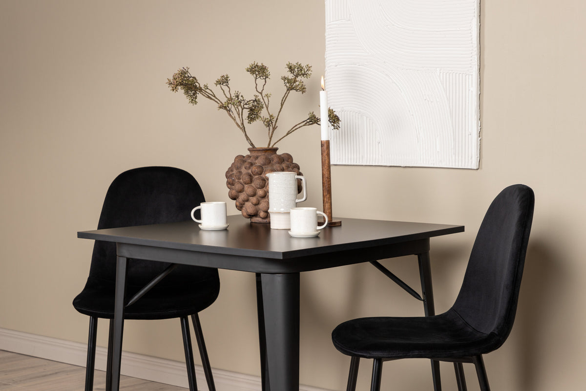 Tempe Matbord med Polar Stolarna – Bord: 75x80x80 Stol: 53,3x88x44