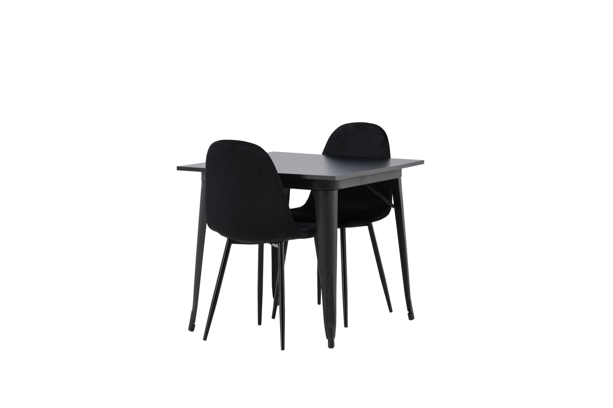 Tempe Matbord med Polar Stolarna – Bord: 75x80x80 Stol: 53,3x88x44