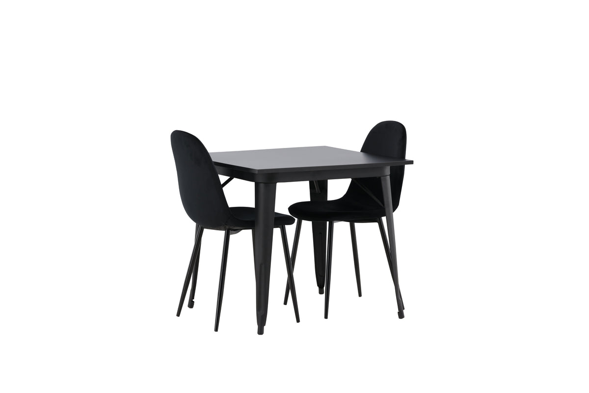 Tempe Matbord med Polar Stolarna – Bord: 75x80x80 Stol: 53,3x88x44