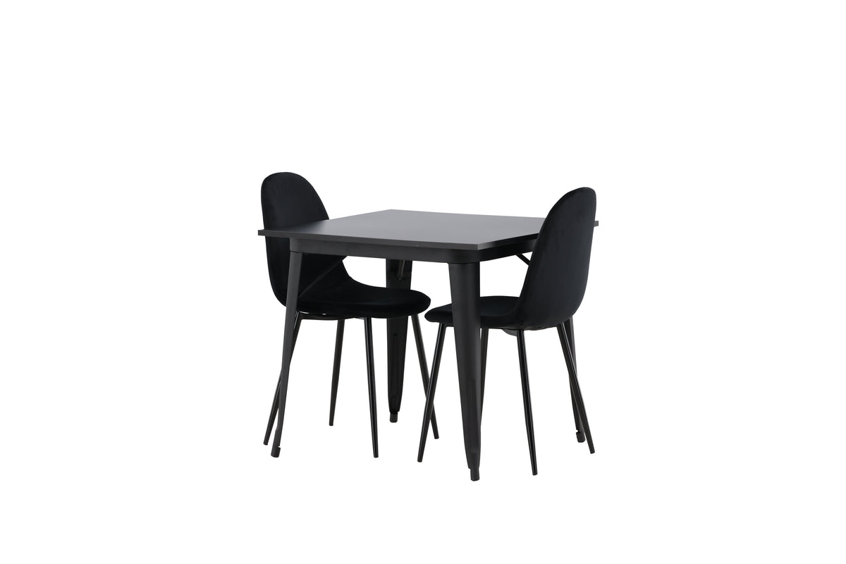 Tempe Matbord med Polar Stolarna – Bord: 75x80x80 Stol: 53,3x88x44