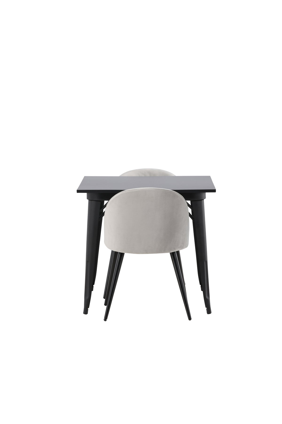 Tempe Matbord med Velvet Stolarna – Bord: 75x80x80 Stol: 57x76,5x50