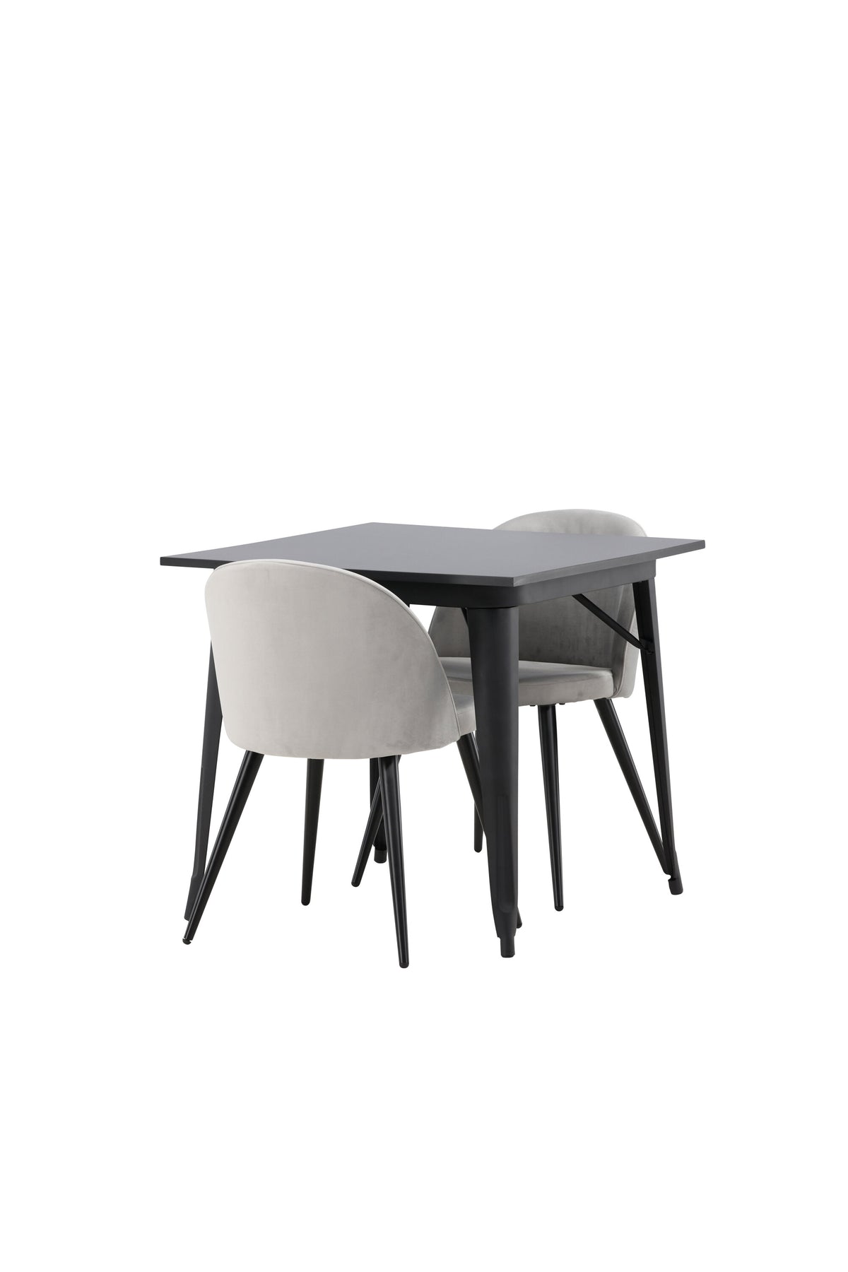 Tempe Matbord med Velvet Stolarna – Bord: 75x80x80 Stol: 57x76,5x50