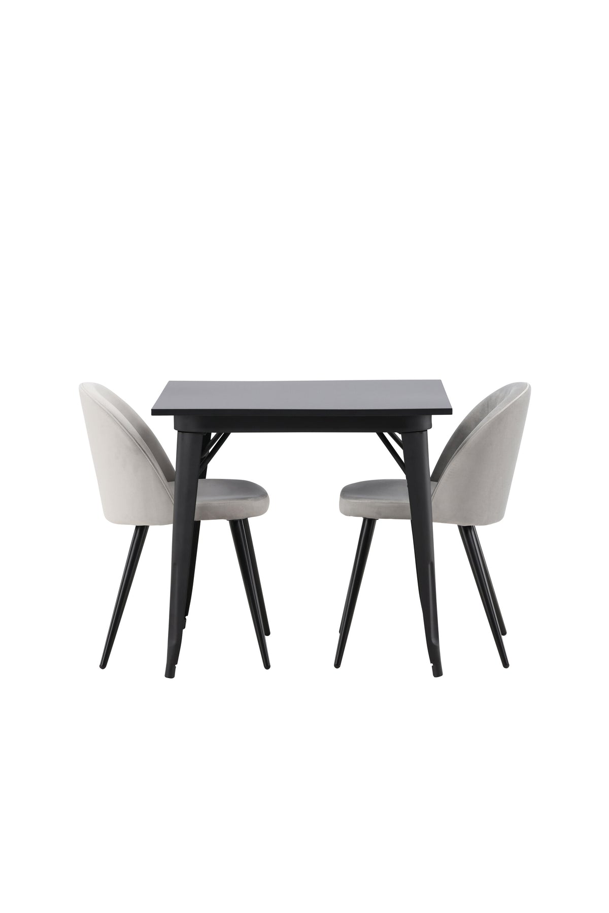 Tempe Matbord med Velvet Stolarna – Bord: 75x80x80 Stol: 57x76,5x50