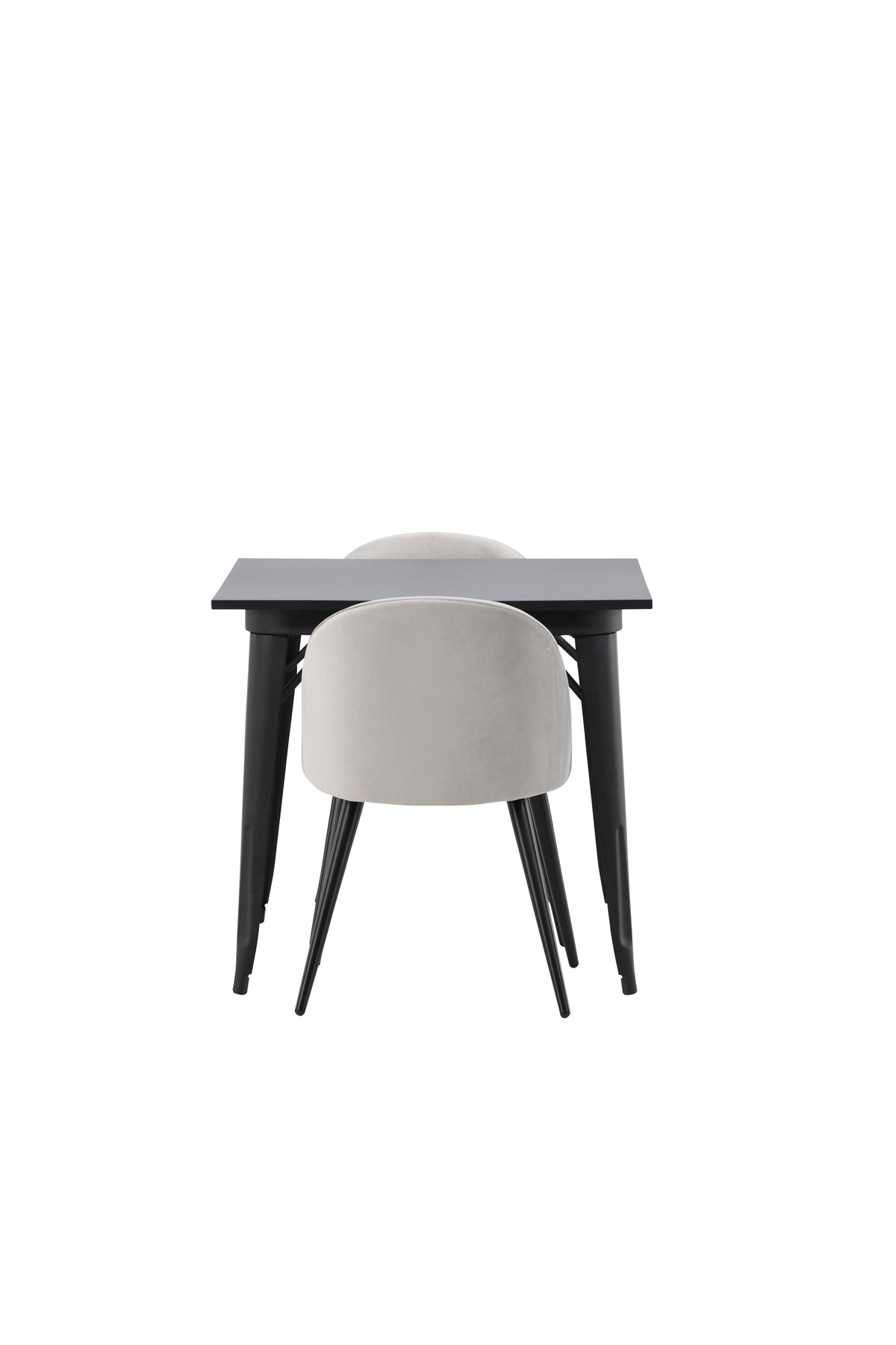 Tempe Matbord med Velvet Stolarna – Bord: 75x80x80 Stol: 57x76,5x50