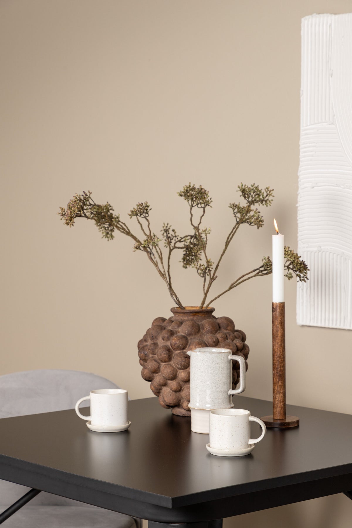 Tempe Matbord med Velvet Stolarna – Bord: 75x80x80 Stol: 57x76,5x50