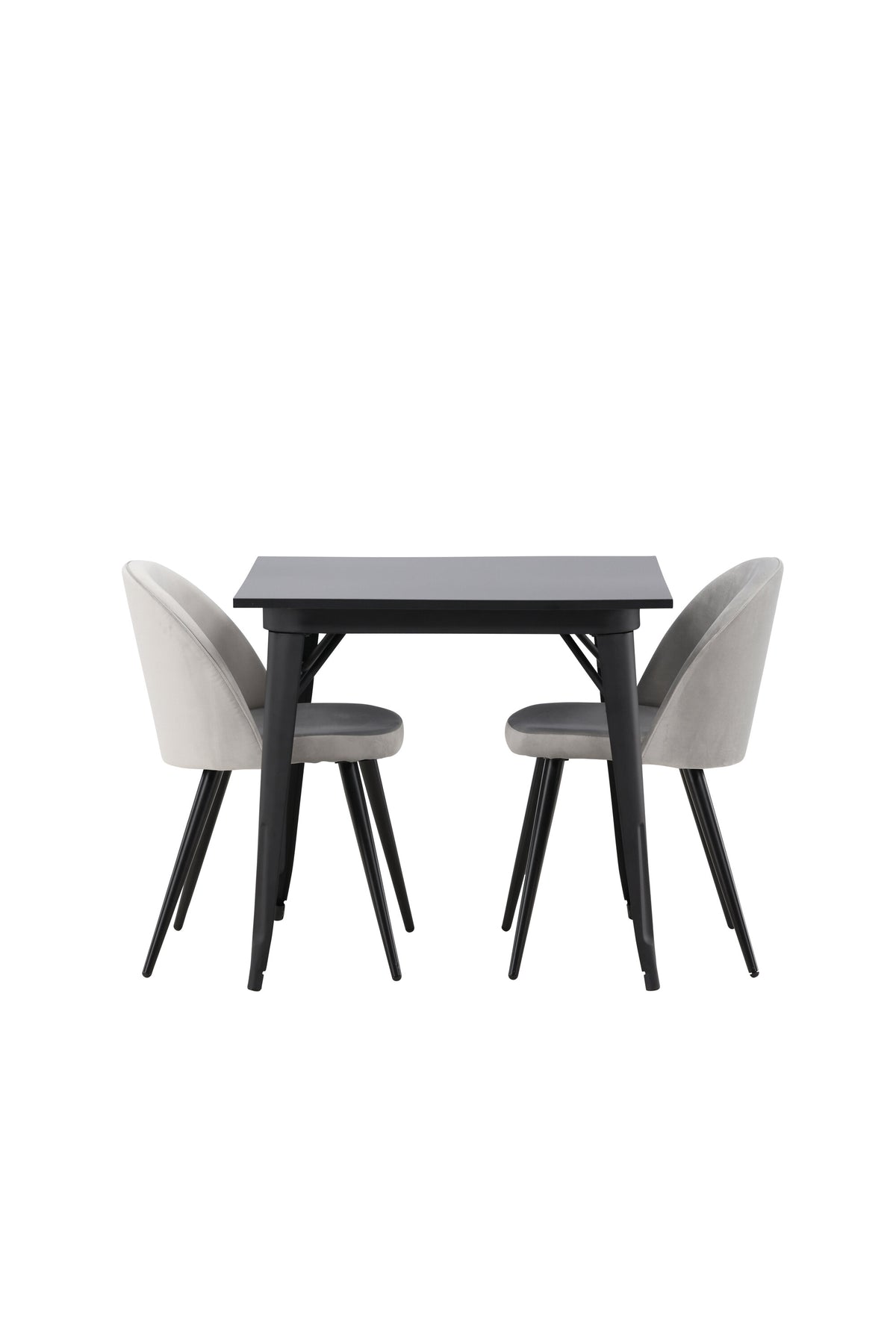 Tempe Matbord med Velvet Stolarna – Bord: 75x80x80 Stol: 57x76,5x50