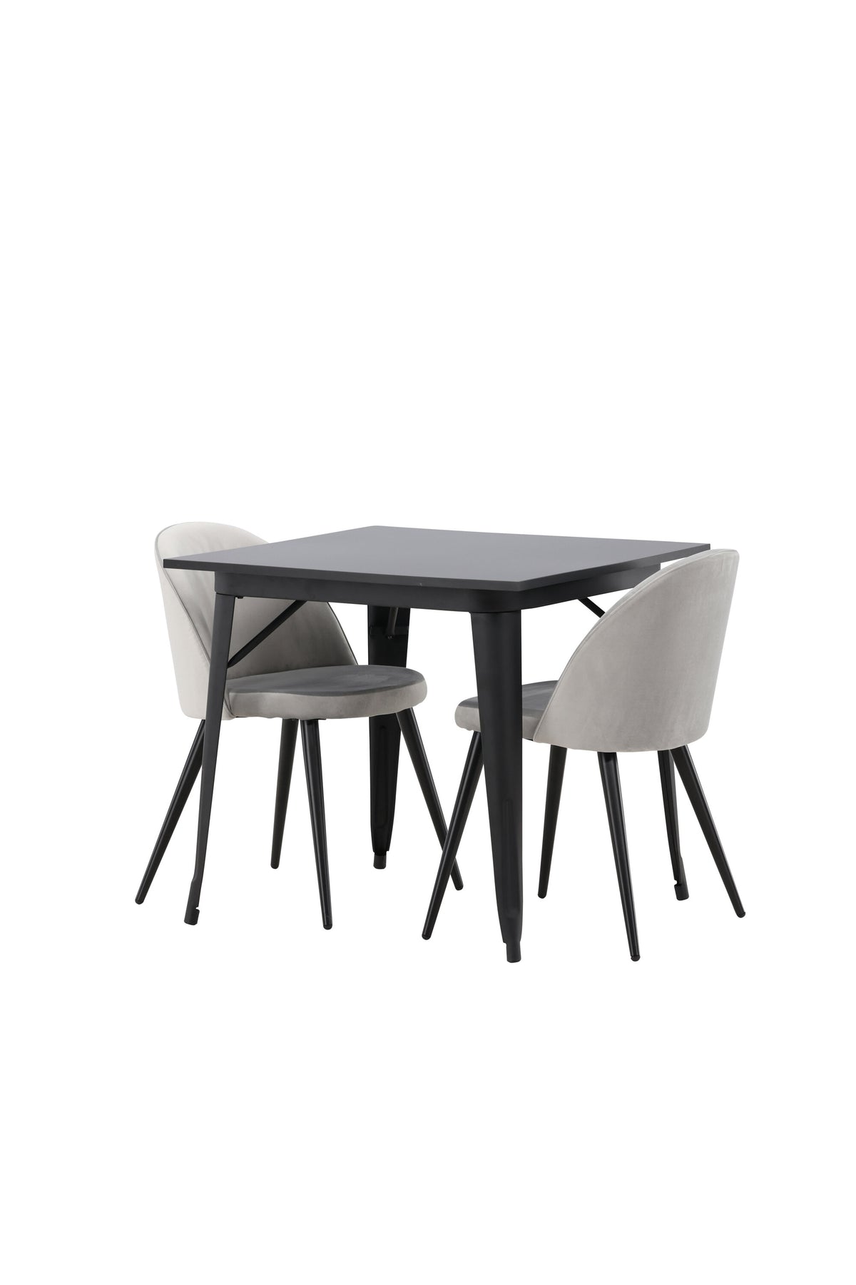 Tempe Matbord med Velvet Stolarna – Bord: 75x80x80 Stol: 57x76,5x50