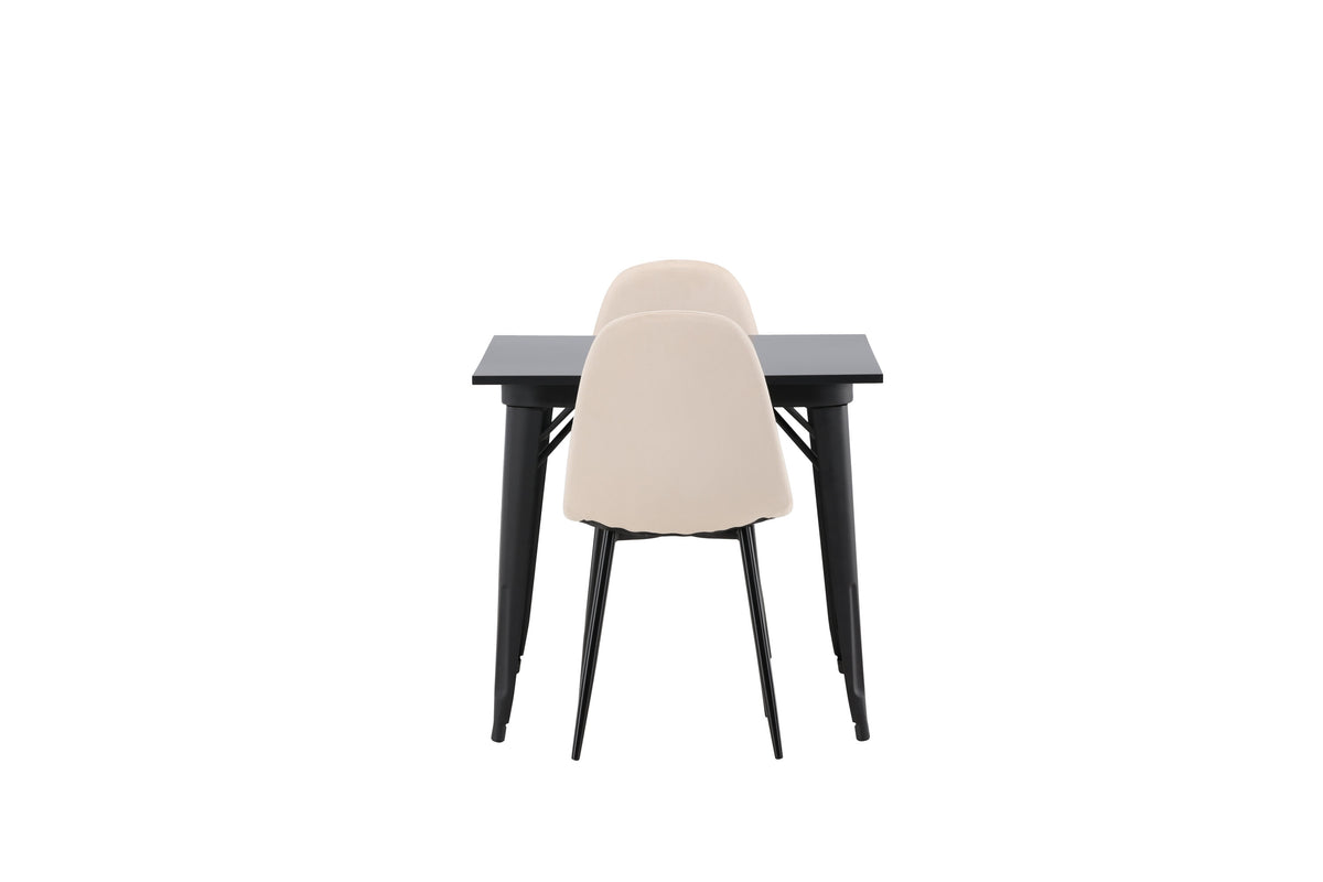 Tempe Matbord med Polar Stolarna – Bord: 75x80x80 Stol: 53,3x88x44