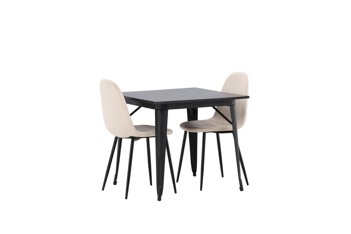 Tempe Matbord med Polar Stolarna – Bord: 75x80x80 Stol: 53,3x88x44