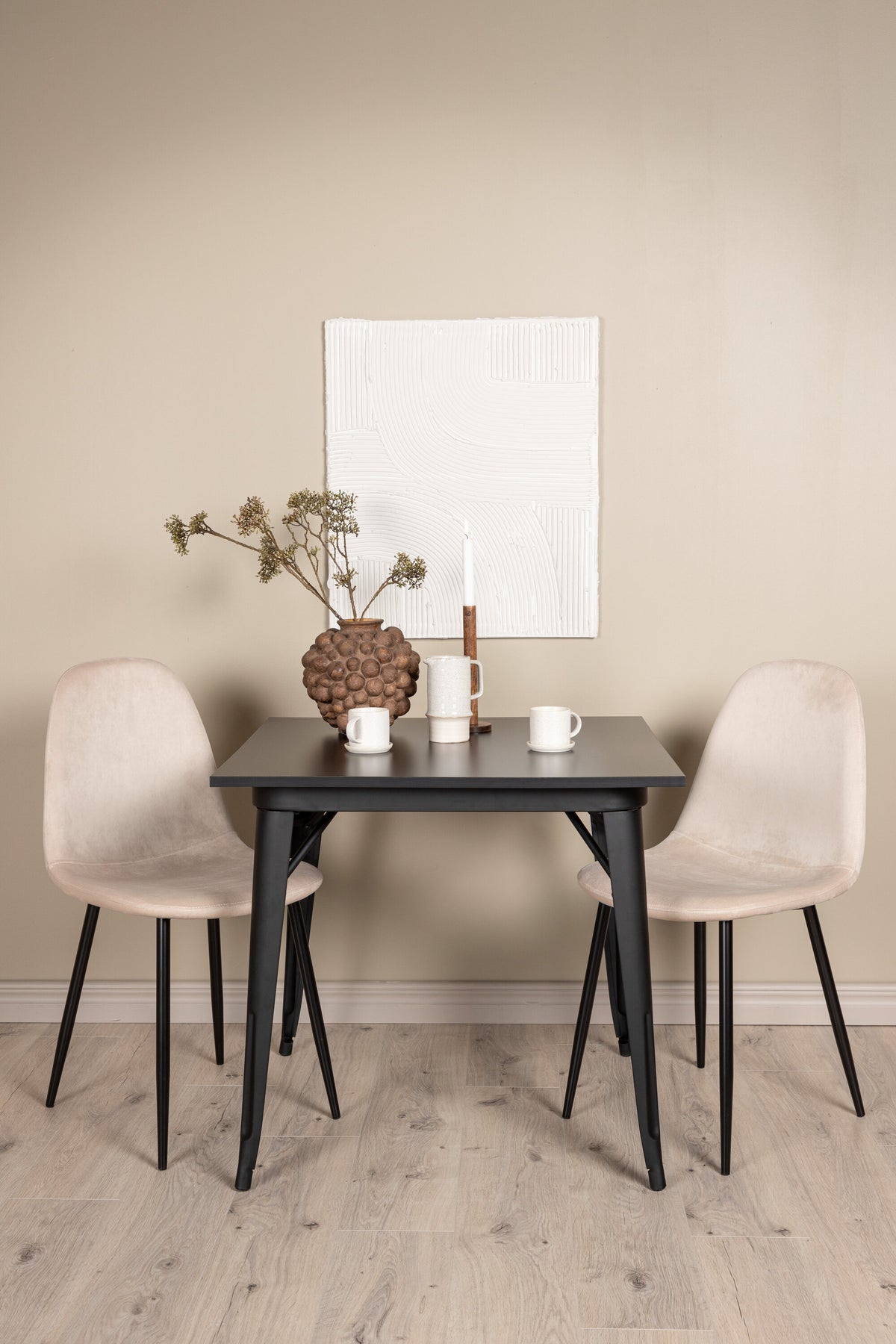Tempe Matbord med Polar Stolarna – Bord: 75x80x80 Stol: 53,3x88x44