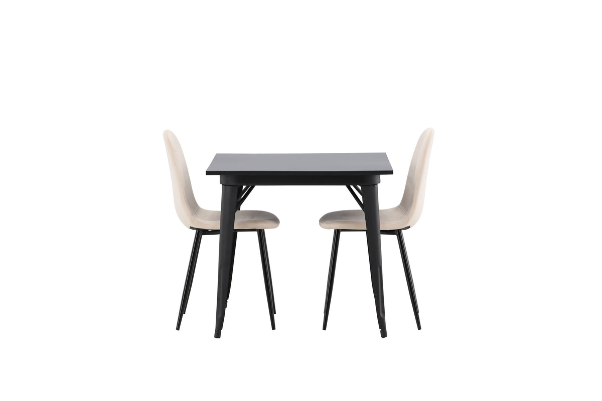 Tempe Matbord med Polar Stolarna – Bord: 75x80x80 Stol: 53,3x88x44