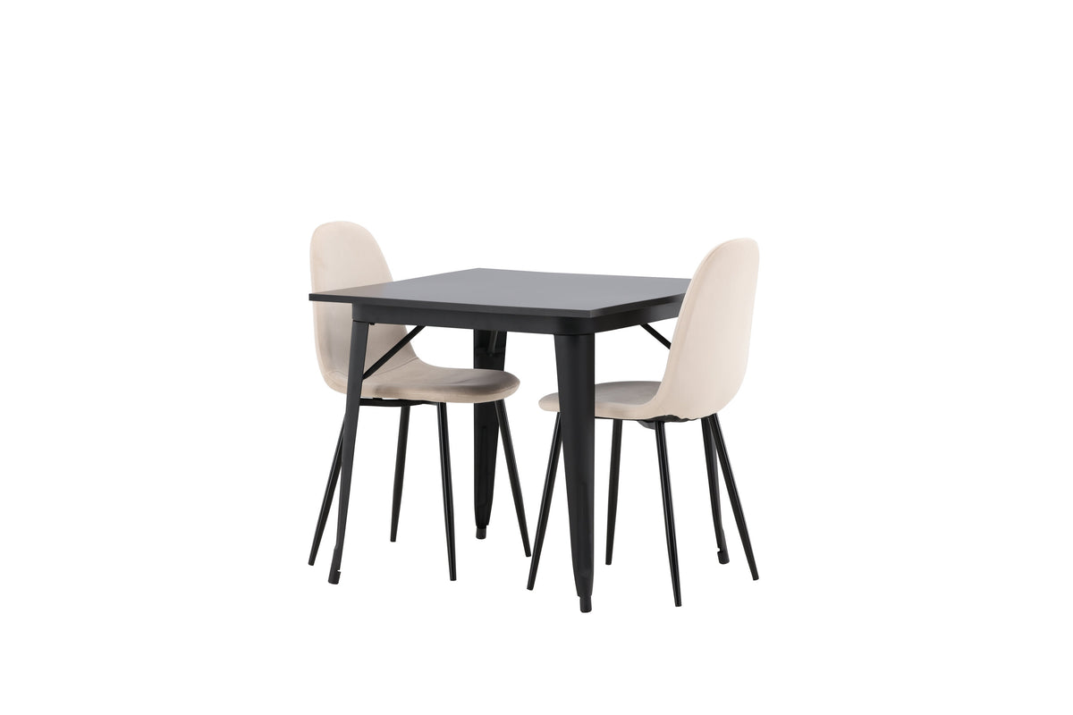 Tempe Matbord med Polar Stolarna – Bord: 75x80x80 Stol: 53,3x88x44