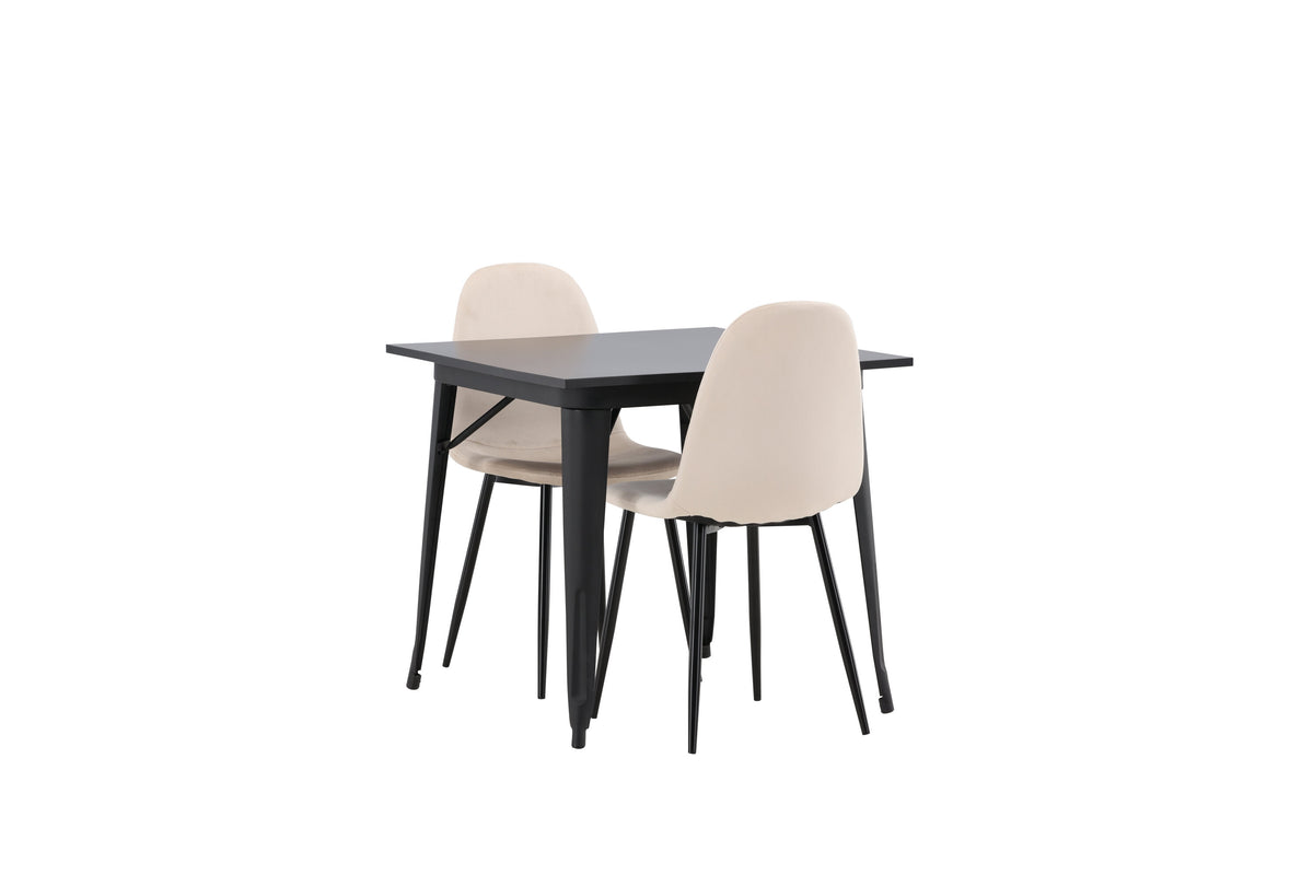 Tempe Matbord med Polar Stolarna – Bord: 75x80x80 Stol: 53,3x88x44