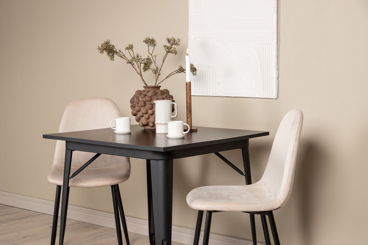 Tempe Matbord med Polar Stolarna – Bord: 75x80x80 Stol: 53,3x88x44