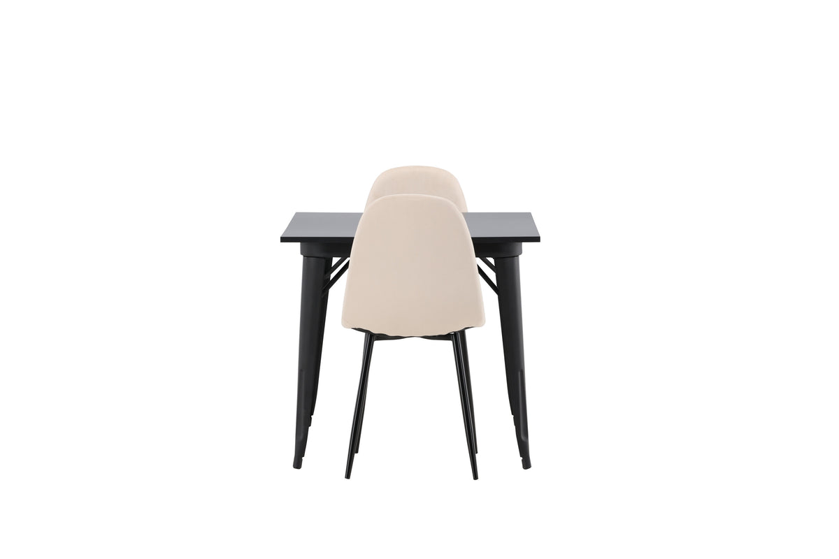 Tempe Matbord med Polar Stolarna – Bord: 75x80x80 Stol: 53,3x88x44