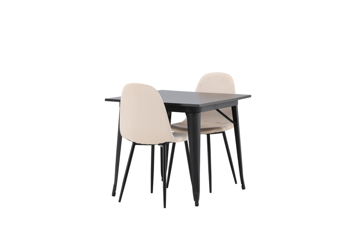 Tempe Matbord med Polar Stolarna – Bord: 75x80x80 Stol: 53,3x88x44