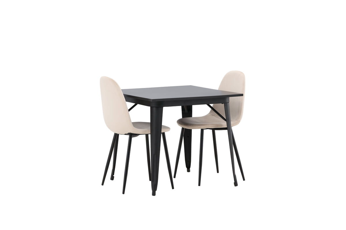 Tempe Matbord med Polar Stolarna – Bord: 75x80x80 Stol: 53,3x88x44