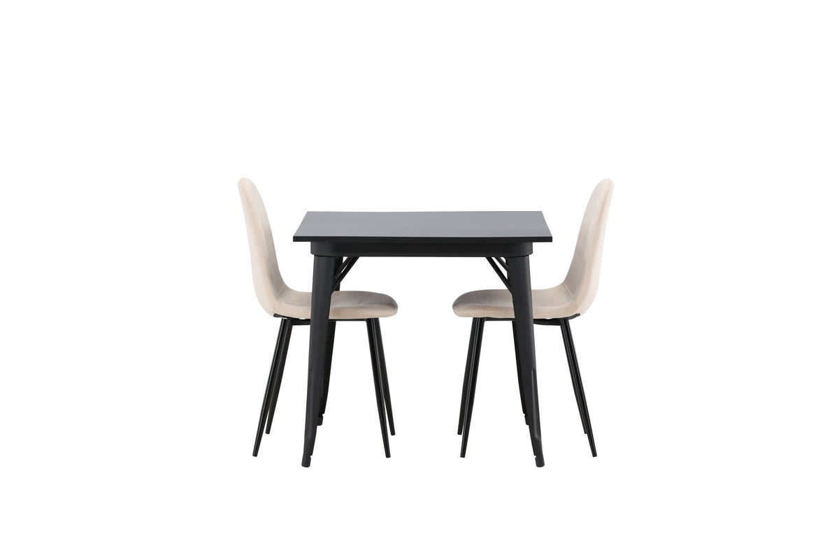 Tempe Matbord med Polar Stolarna – Bord: 75x80x80 Stol: 53,3x88x44