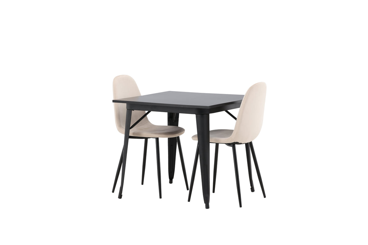 Tempe Matbord med Polar Stolarna – Bord: 75x80x80 Stol: 53,3x88x44