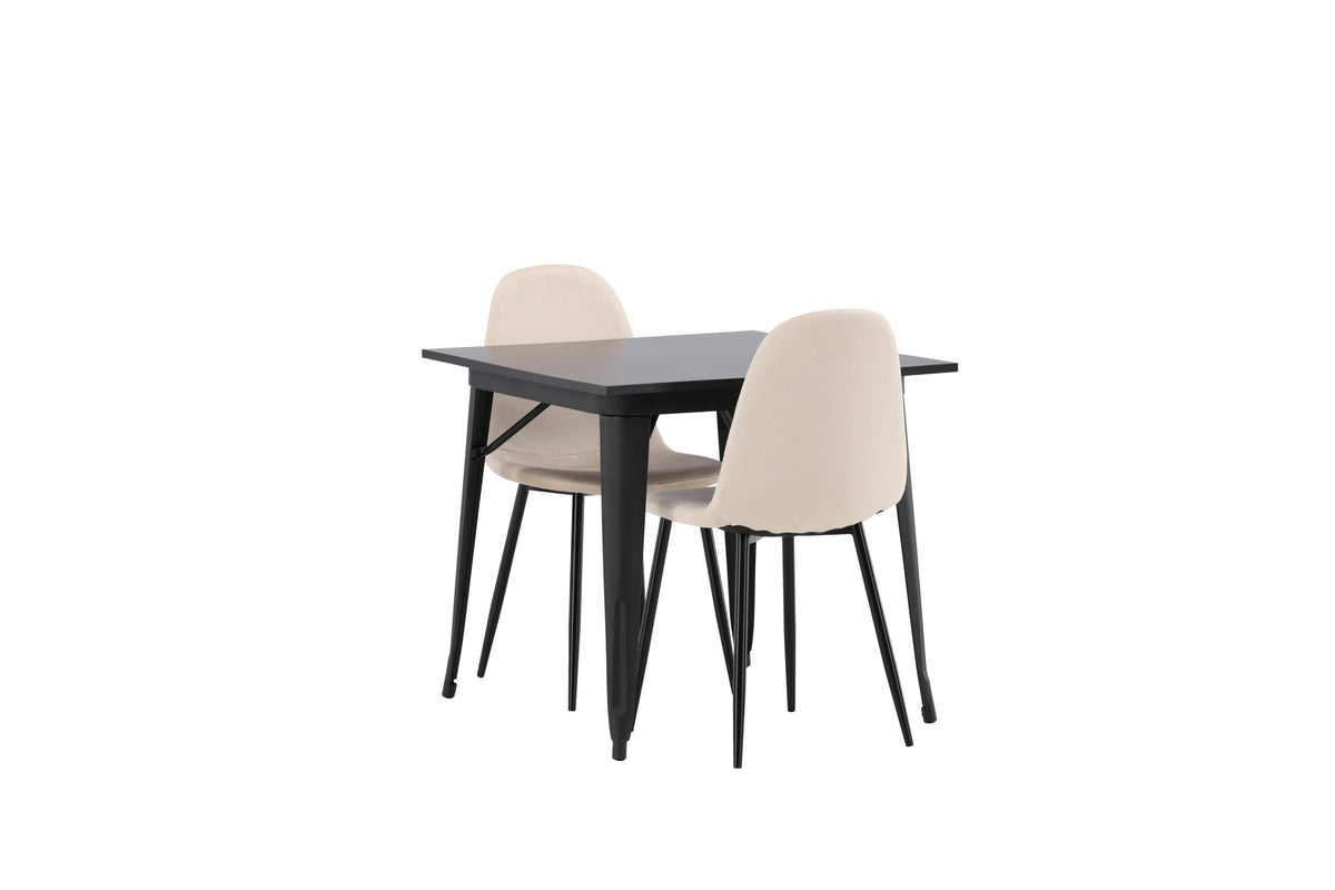 Tempe Matbord med Polar Stolarna – Bord: 75x80x80 Stol: 53,3x88x44