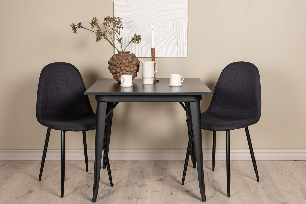 Tempe Matbord med Polar Stolarna – Bord: 75x80x80 Stol: 53x87x44